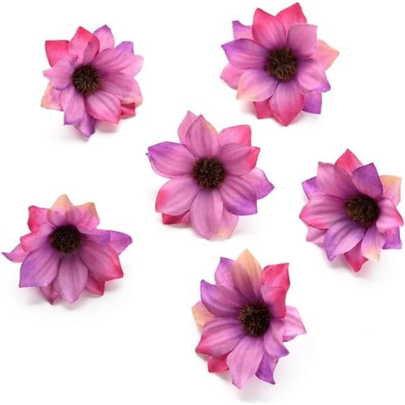 Fake flower heads in bulk wholesale for Crafts Silk Sunflower Daisy Handmake - Picture 4 of 7